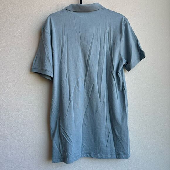 NWT All Saints Allsaints Ramskull Vidal Short Sleeve Polo Shirt Blue Size Small - Picture 5 of 8